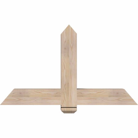 Ekena Millwork Eugene Smooth Timber Gable Bracket, Douglas Fir, 48"W x 28"H x 5 1/2"D x 5 1/2"F, 14/12 Pitch GBW048X28X0606EUG00SDF
